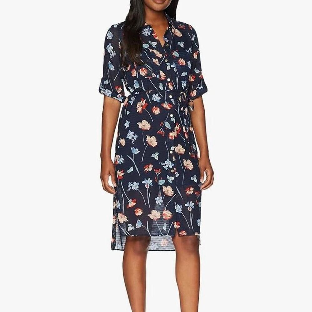 Jones-new-york Women's Navy and Blue Dress